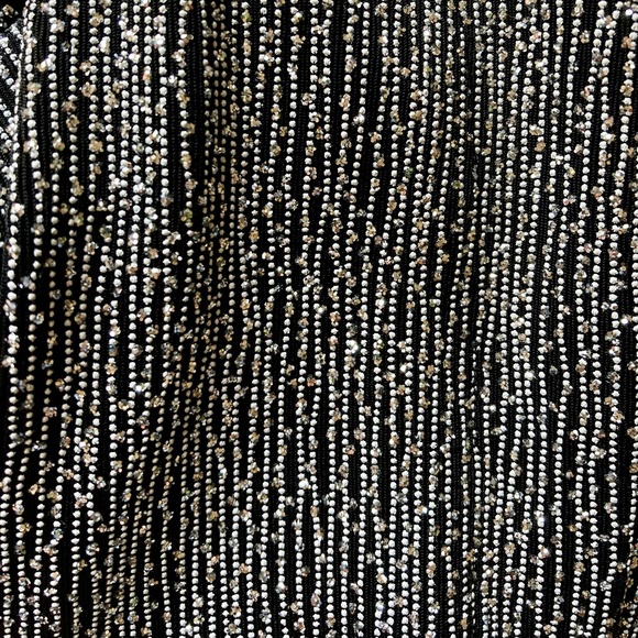 Vintage Y2K Sequin Silver New Years Formal Fancy Event Cardigan Blazer Jacket XL - Picture 7 of 10